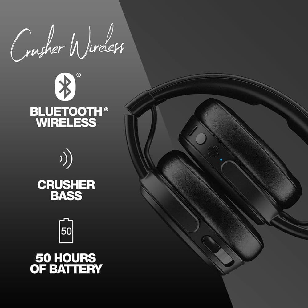 【良品】Skullcandy Crusher Wireless S6CRW Skullcandy S6CRW-K591 Crusher Wireless Over-the-Ear